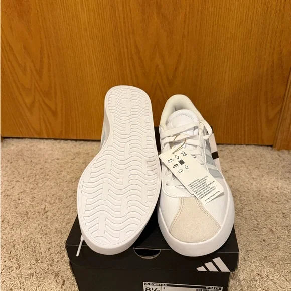 adidas Women's White and Gray Sneakers - Picture 3 of 3